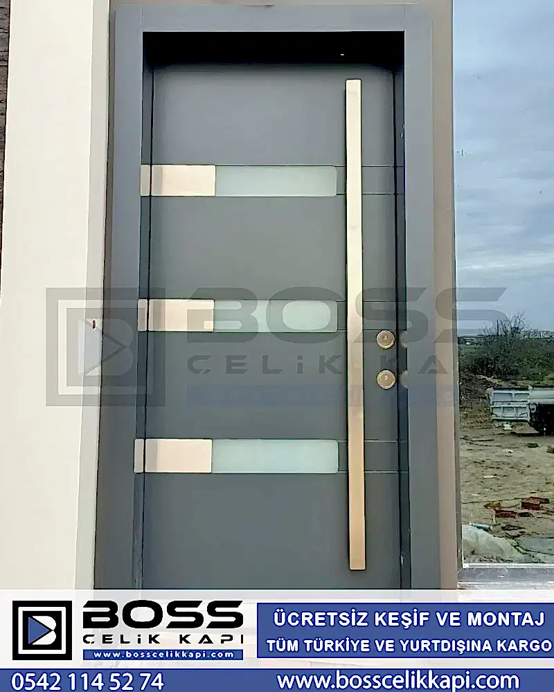 Kompozit Çelik Kapı Antrasit 7016