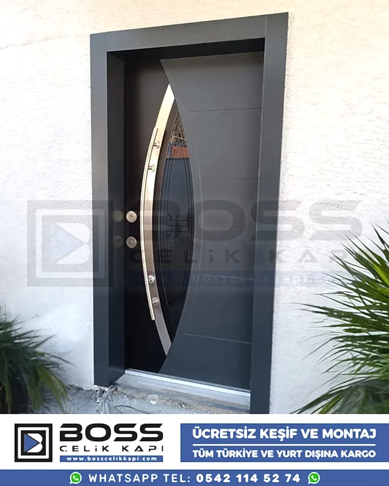 Camlı Çelik Kapı Damla