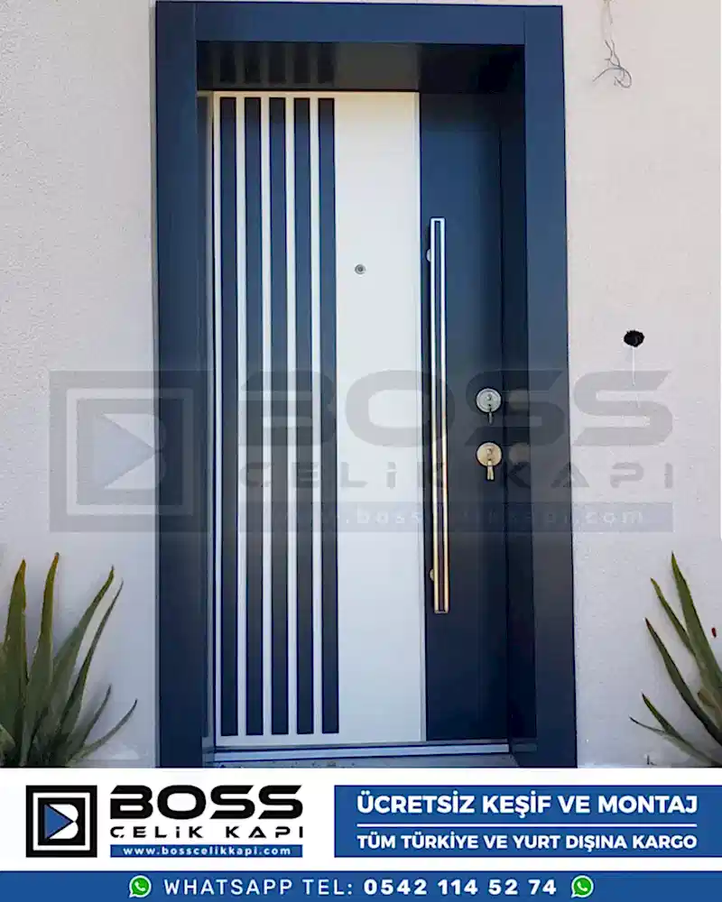 Antrasit-Beyaz-Celik-Kapi