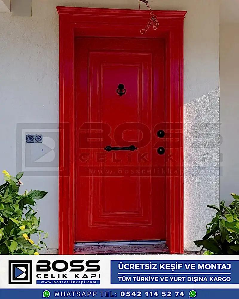 Kirmizi-Klasik-Celik-Kapi