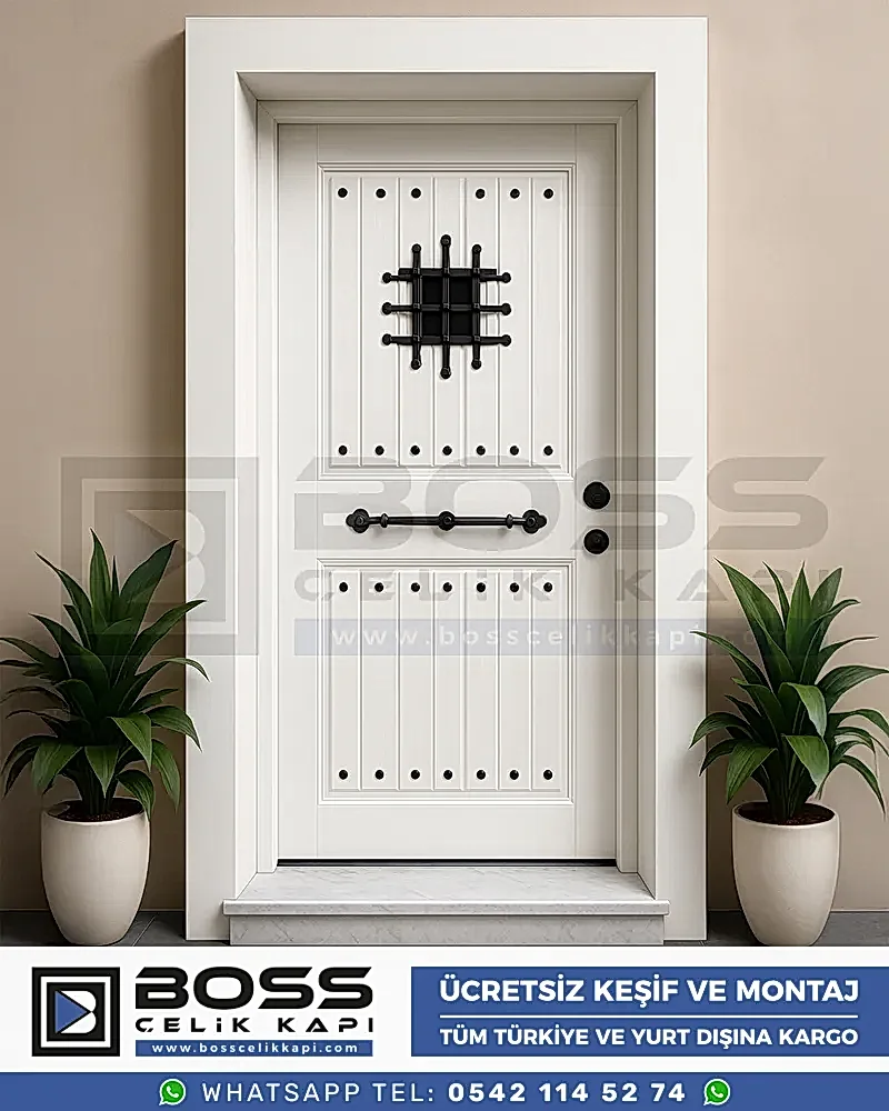 Aphrodite-Beyaz-Antik-Celik-Kapi-Eskitme