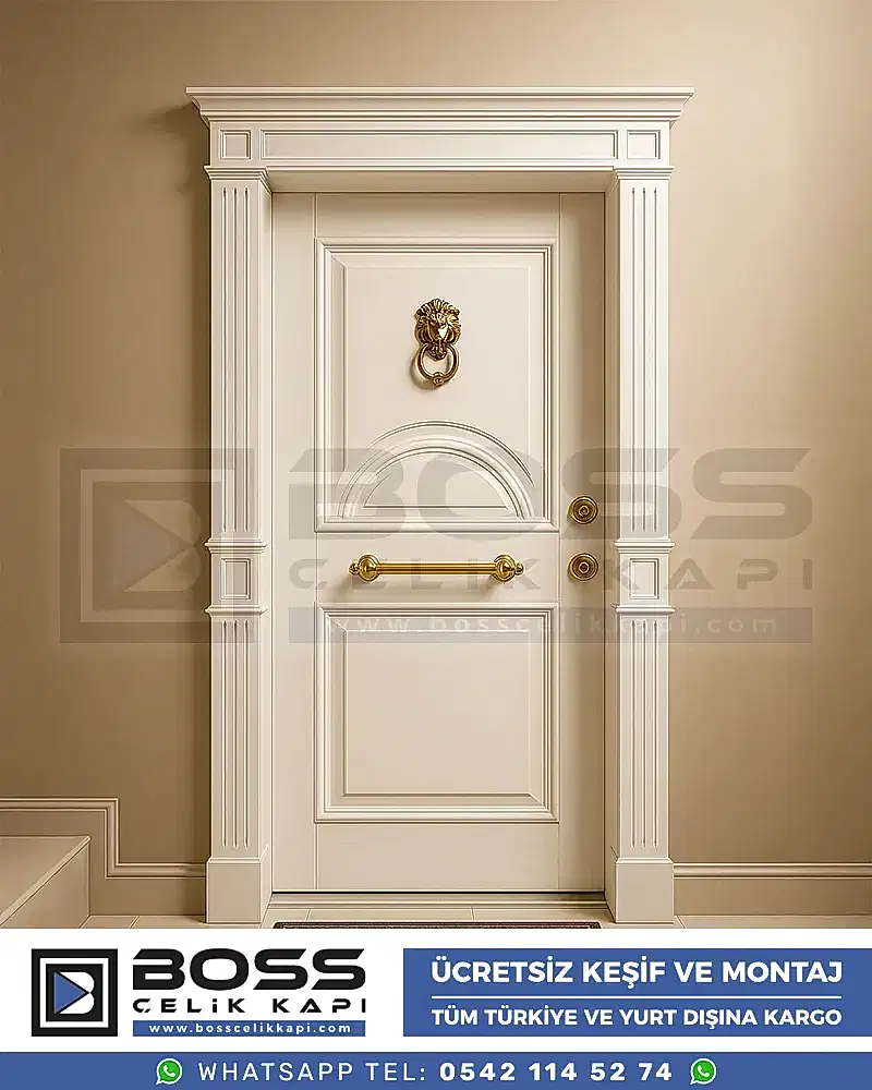 Apollo-Beyaz-Klasik-Celik-Kapi