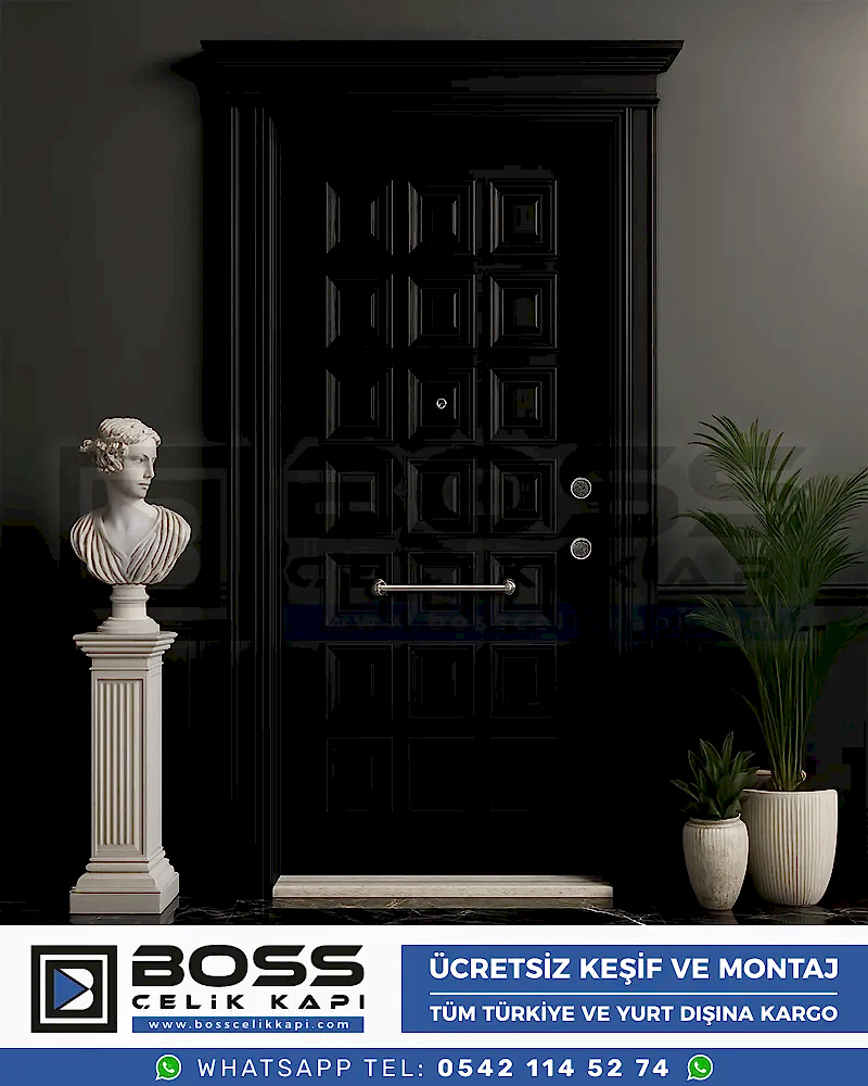 Chess-Siyah-Black-Celik-Kapi