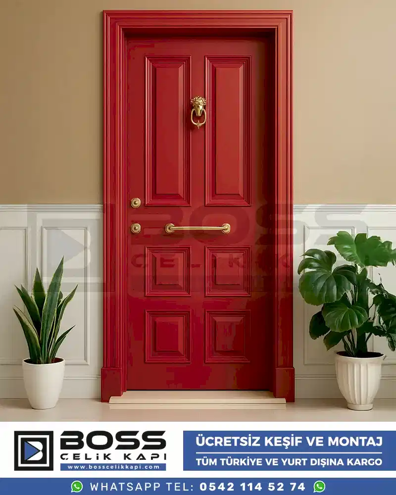 Helios-Kirmizi-Klasik-Celik-Kapi-Modelleri