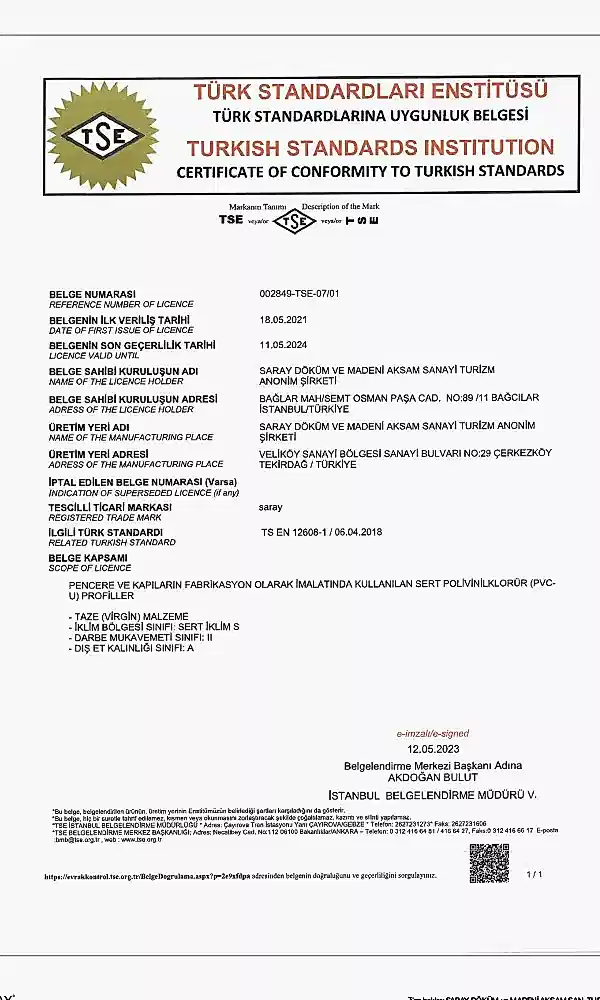 Kompozit Villa Kapisi Tse Sertifikasi