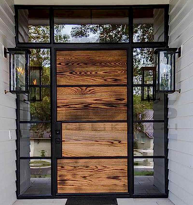 Ahşap Kaplama Çelik Villa Kapısı Modelleri 237