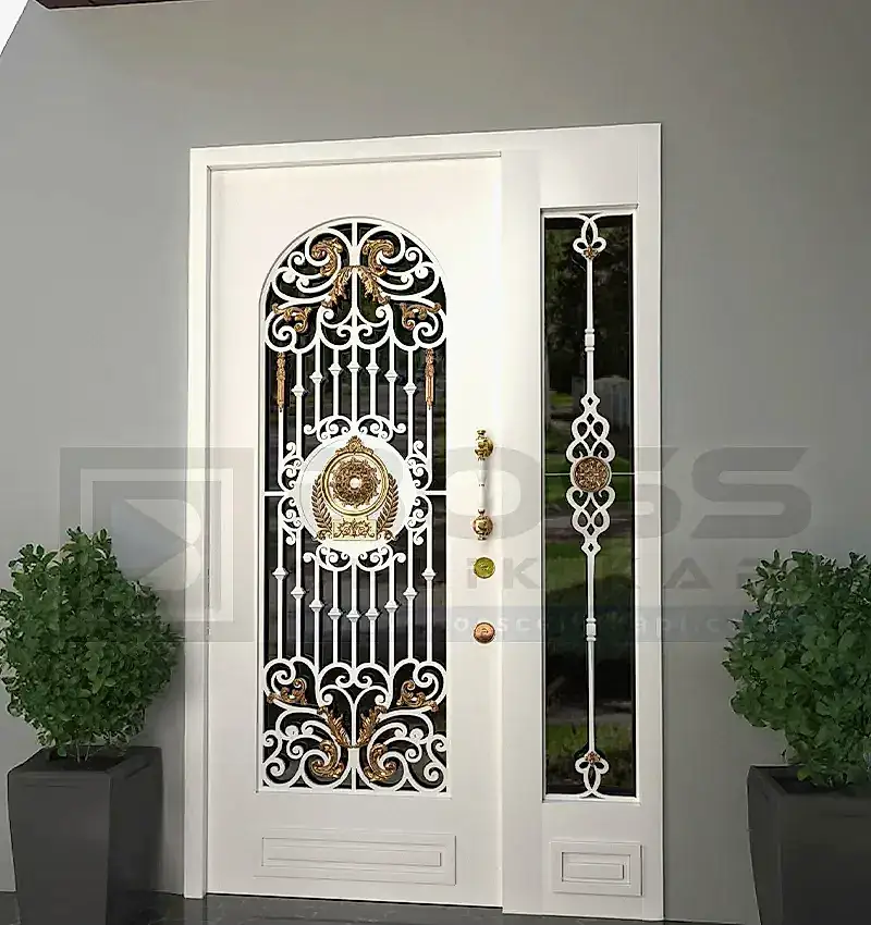 Beyaz Ferforjeli Compact Villa Kapısı Heidelberg