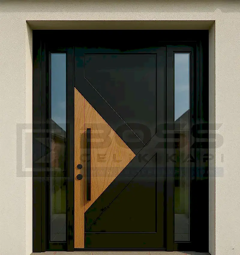 Villa Kapısı Dış Kapı Antrasit Oak Berkeley