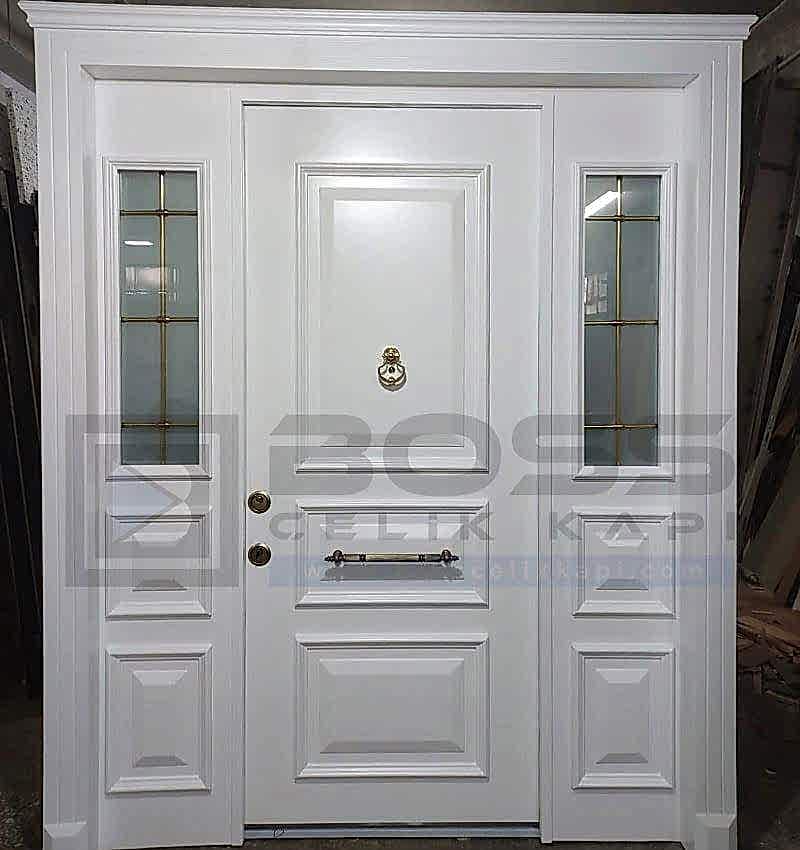 2024 Beyaz Villa Kapısı Çelik Kapı 350