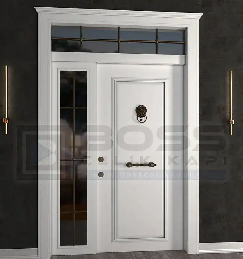 Beyaz Villa Kapısı Çelik Kapı Miami