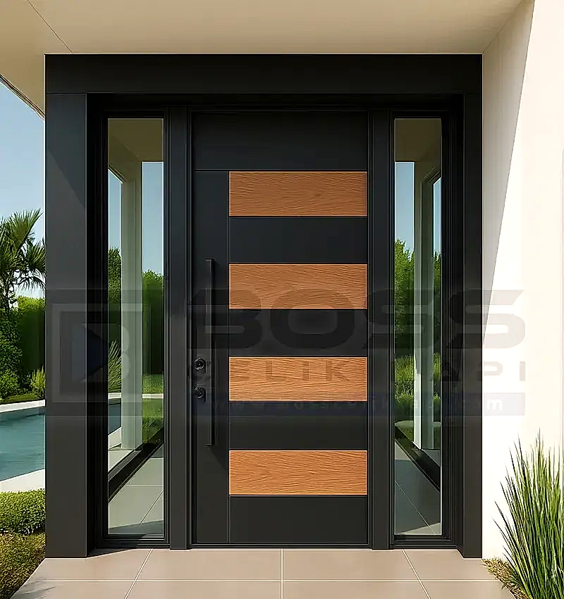 Antrasit Meşe Villa Kapisi Cambridge