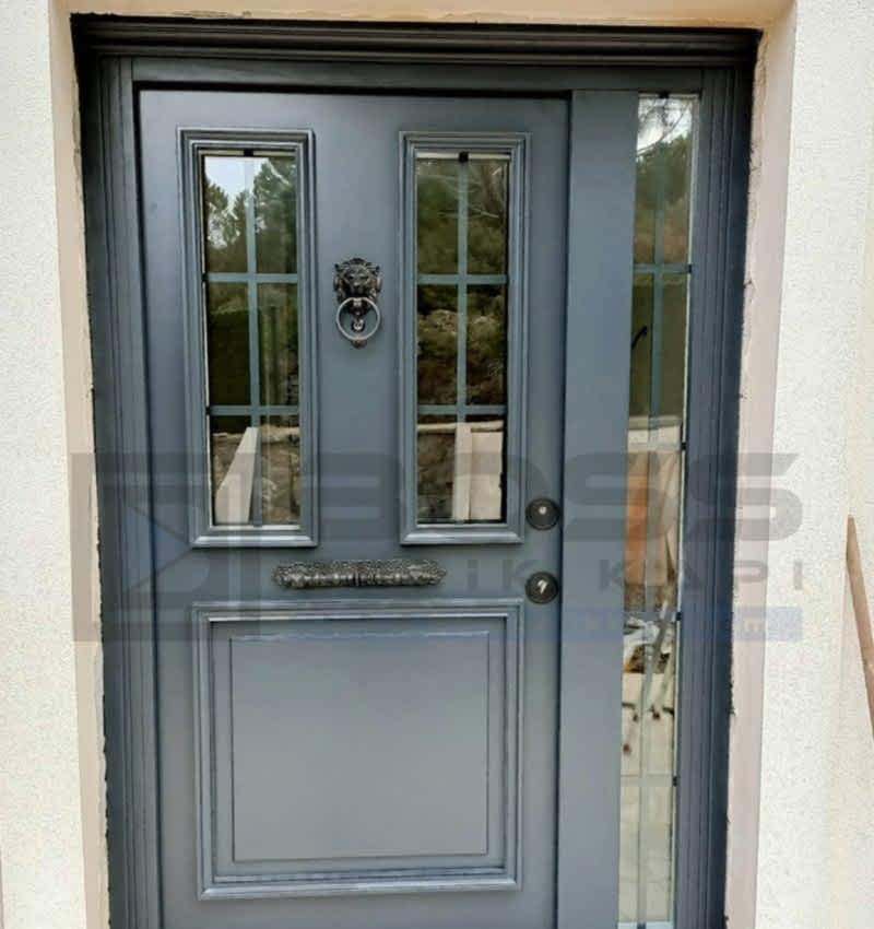 Gri Villa Kapısı Çelik Kapı 353