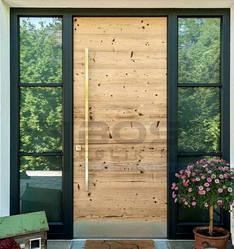 Ahşap Kaplama Çelik Villa Kapısı Modelleri 249