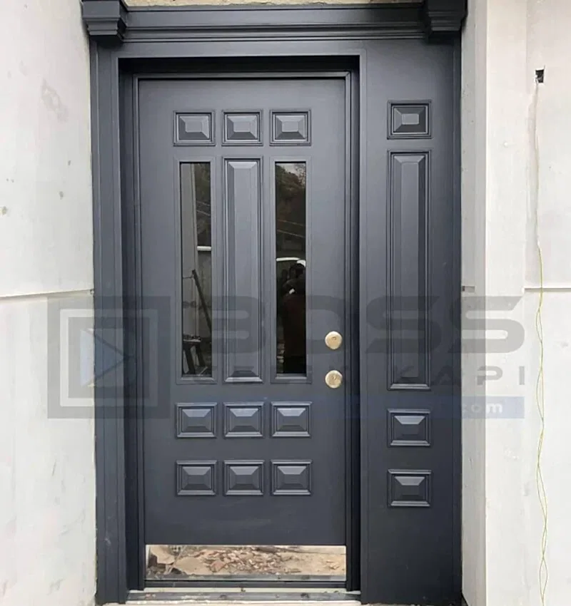 Antrasit Gri Dış İklim Villa Kapısı 256
