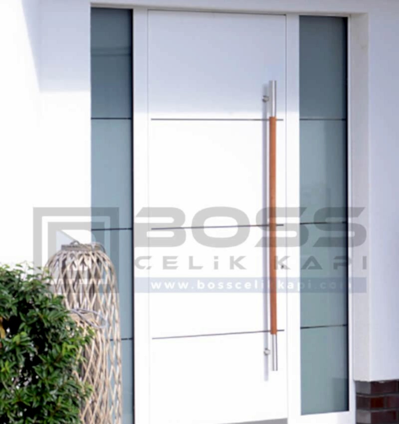 Kompozit Kaplama Beyaz Çelik Villa Kapısı 269