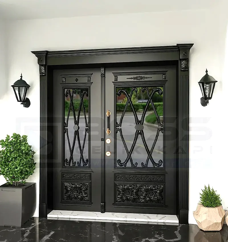 Siyah Dış Kapı Villa Kapısı Frankfurt