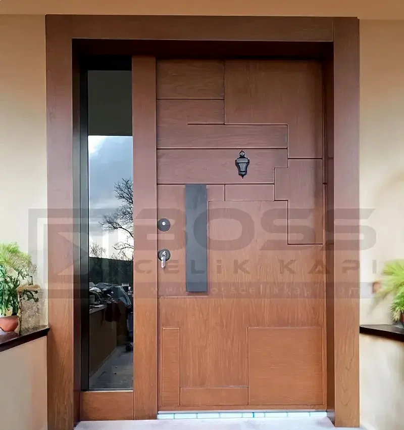 Geometrik Ceviz Villa Kapısı Modelleri 2024 Fiyatları