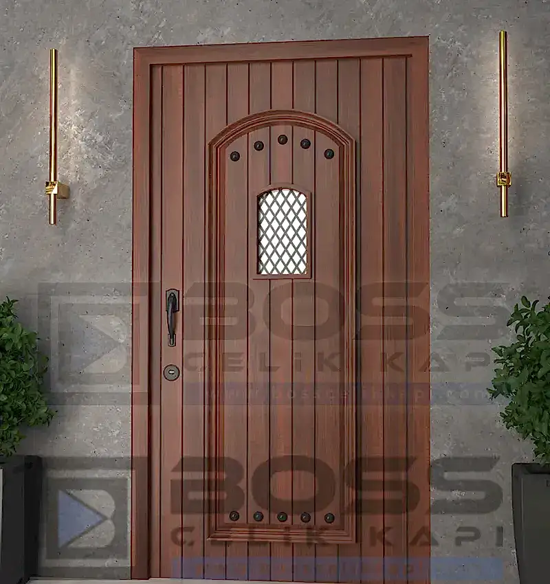 İroki Ahşap Çelik Villa Kapısı