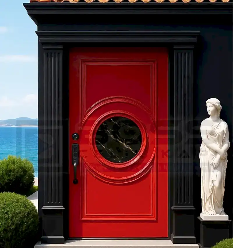 Kırmızı Villa Kapısı Yalıkavak